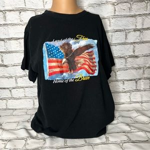 Land of the free home of the brave Patriotic T-Shirt